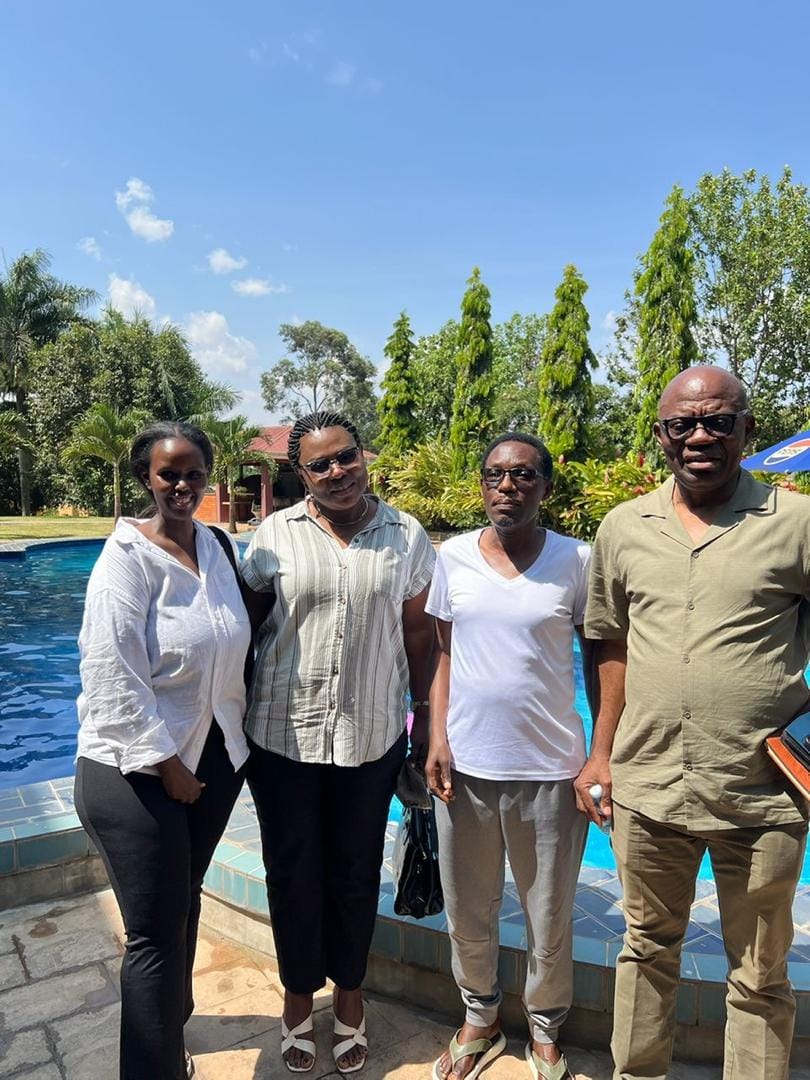 Valentino Kamya with friends in fellowship