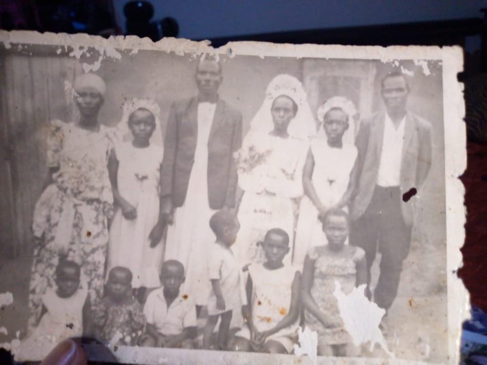 A treasured vintage family photograph from Valentino Kamya's heritage